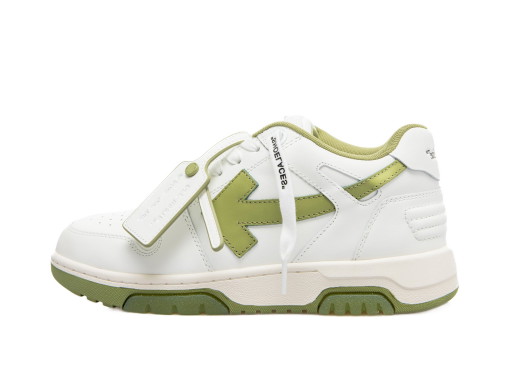 Sneakerek és cipők Off-White Out Of Office Calf Leather "White Sage" Zöld | OMIA189F23-LEA002-0153