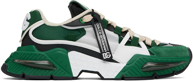 Sneakerek és cipők Dolce & Gabbana Green Airmaster Sneakers Zöld | CS1984AK010