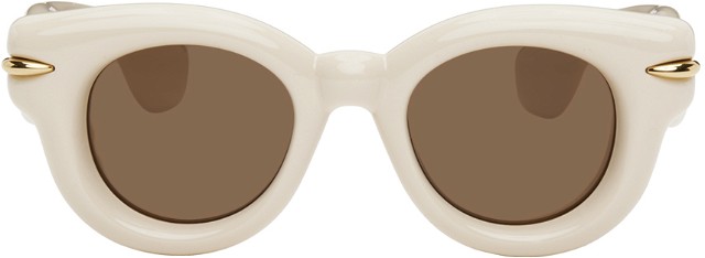 Napszemüveg Loewe Inflated Round Sunglasses Fehér | LW40118I@4625E