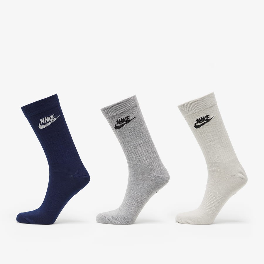Zoknik és harisnyanadrágok Nike Sportswear Everyday Essential Crew Socks 3-Pack Többszínű | DX5025-903, 0
