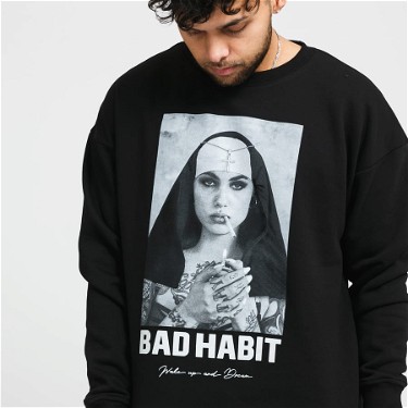 Sweatshirt Urban Classics Bad Habit Crewneck Fekete | MT1491, 2