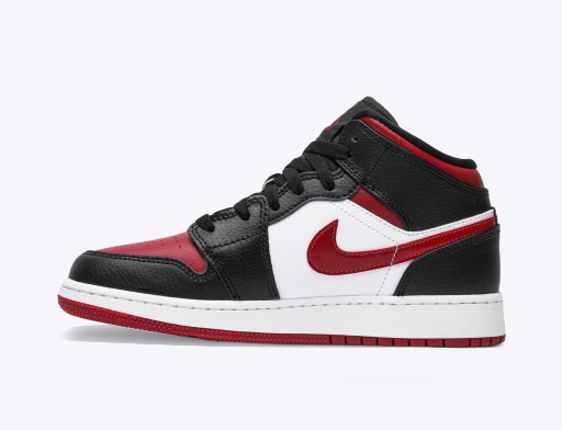 Sneakerek és cipők Jordan Air Jordan 1 Mid "Noble Red" GS Fekete | 554725-066