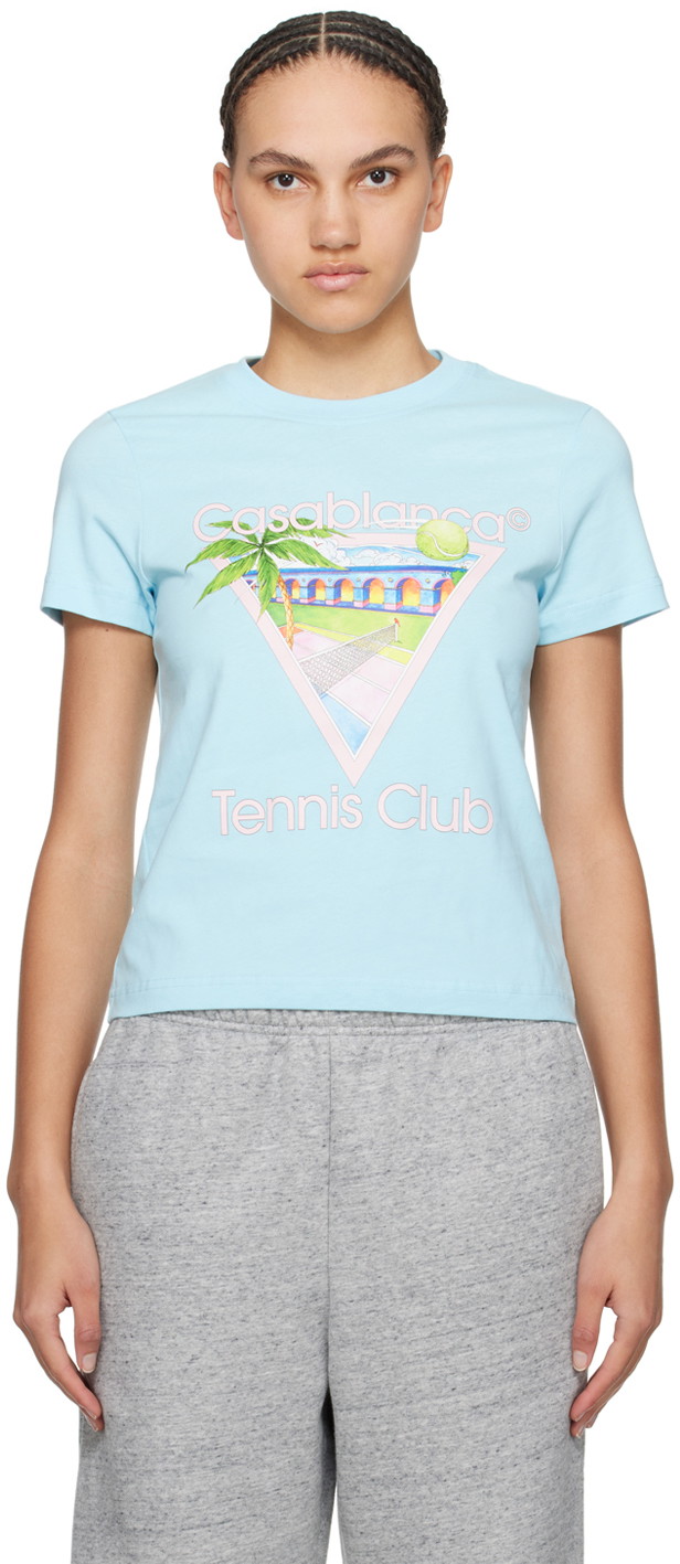 Póló Casablanca Tennis Club Icon T-Shirt Kék | WPS24-JTS-020-03