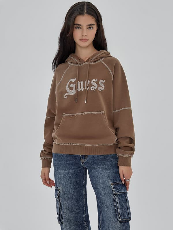 Sweatshirt GUESS Originals Front Logo Sweatshirt Barna | W4RQ23KC3L1, 0