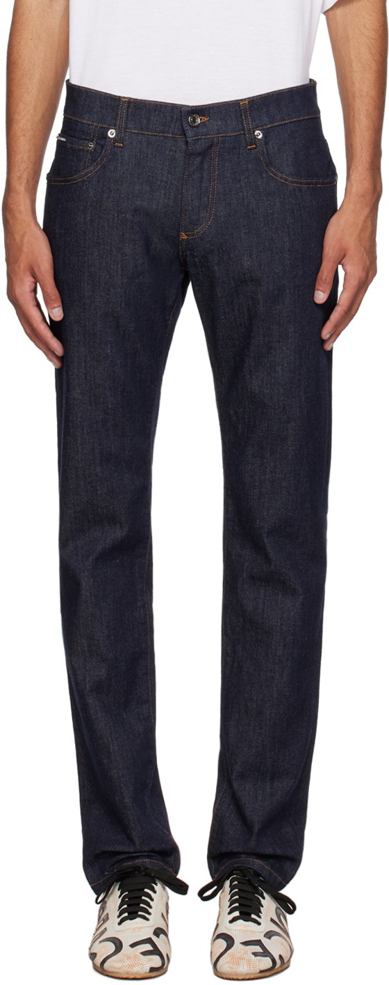 Farmer Dolce & Gabbana Navy Five-Pocket Jeans Sötétkék | GY07LDG8HA5