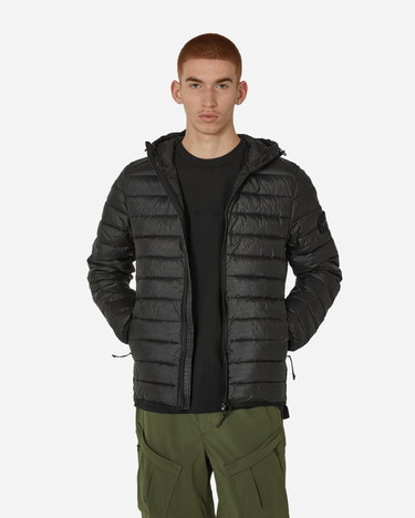 Dzsekik Stone Island Hooded Quilted Jacket Fekete | 801540124 V0029, 1