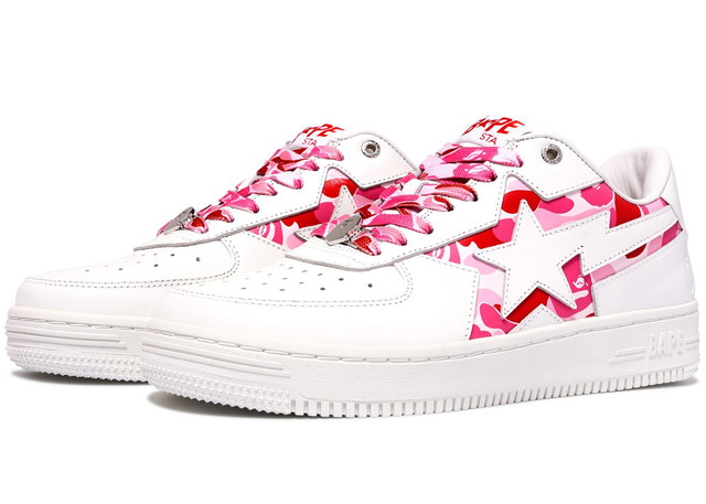 Sneakerek és cipők BAPE A Bathing Ape Bape Sta Icon ABC Camo Pink Rózsaszín | 1K30-191-307-PNK/1K30-291-307-PNK/001FWK301307M-PNK