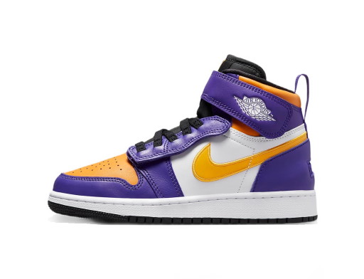 Sneakerek és cipők Jordan Air Jordan 1 Hi FlyEase "Lakers" GS Orgona | DC7986-517