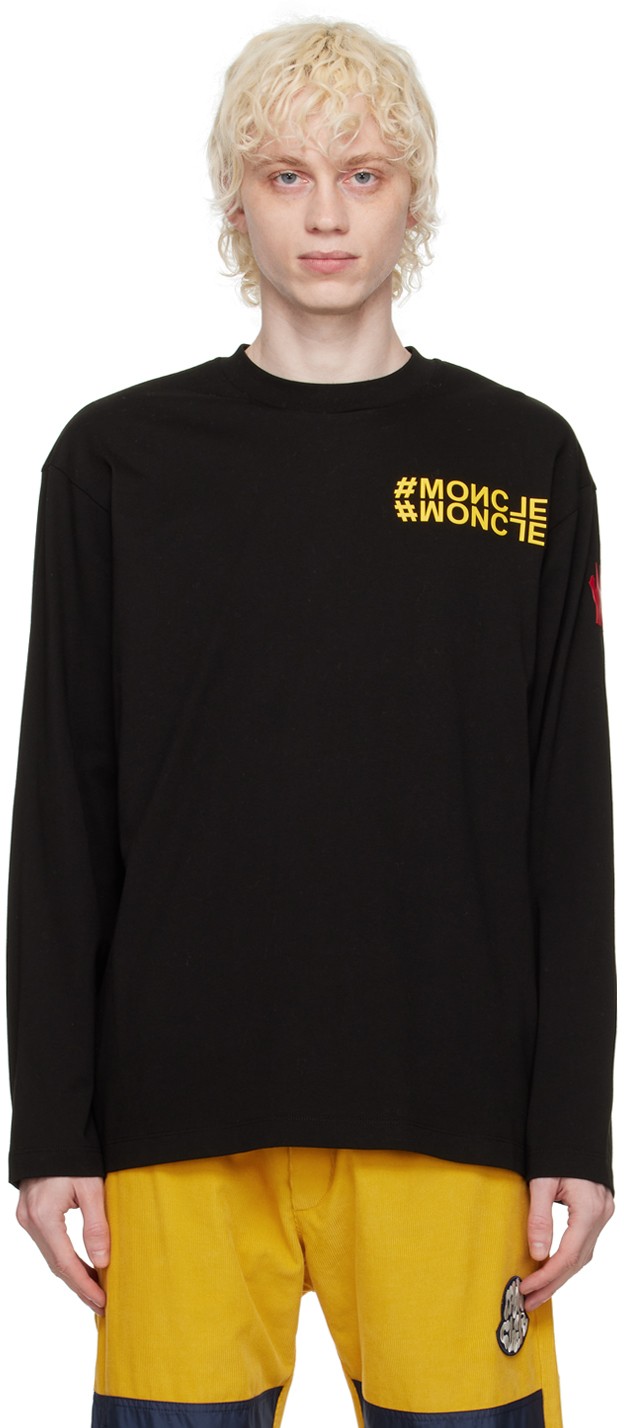 Póló Moncler Crewneck Long Sleeve T-Shirt Fekete | H20978D000048390T