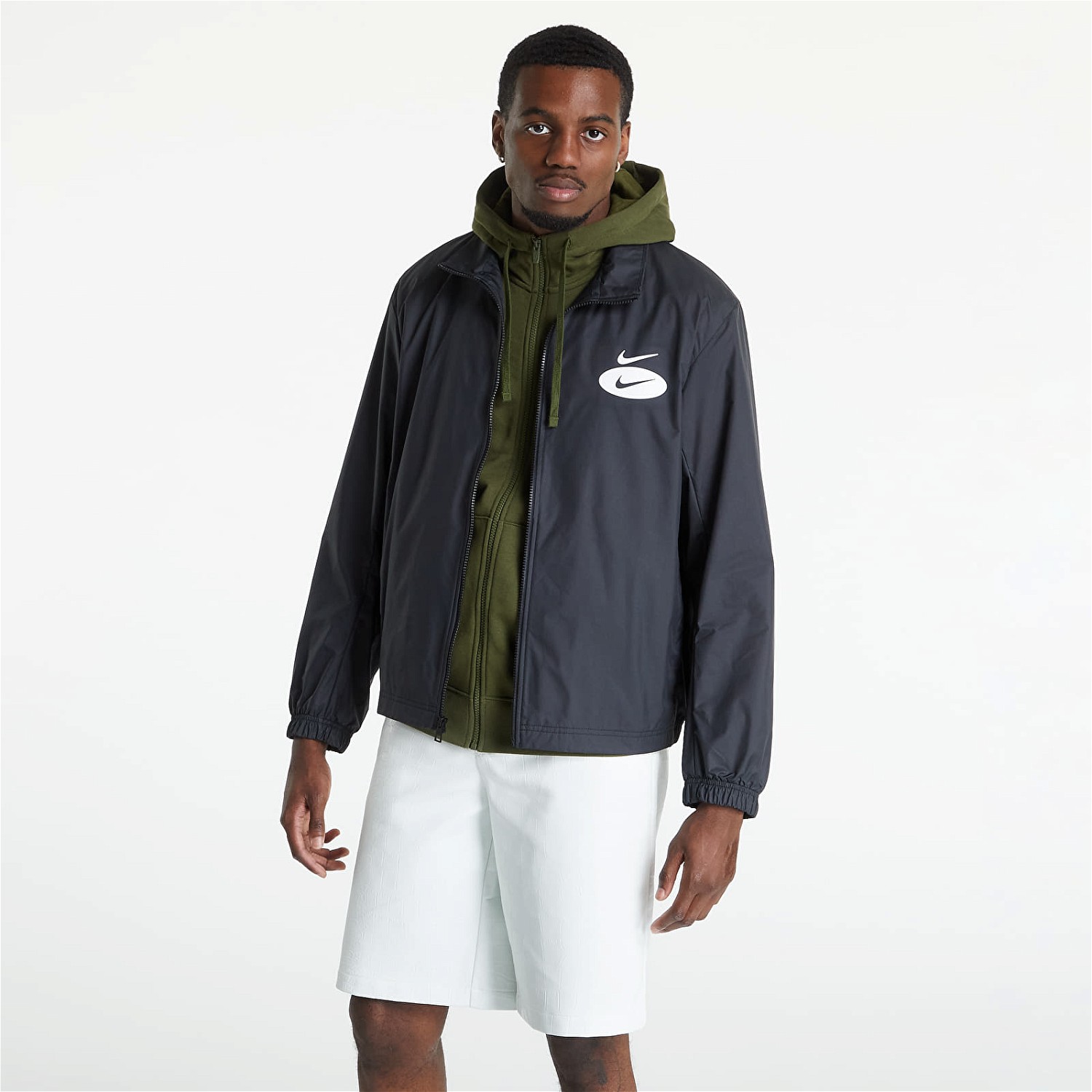 Dzsekik Nike Swoosh League Woven Lined Jacket Fekete | DM5479-010, 0