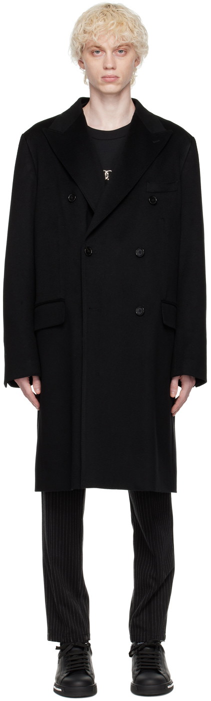 Kabátok Dolce & Gabbana Black Deconstructed Coat Fekete | G033FTFU20O