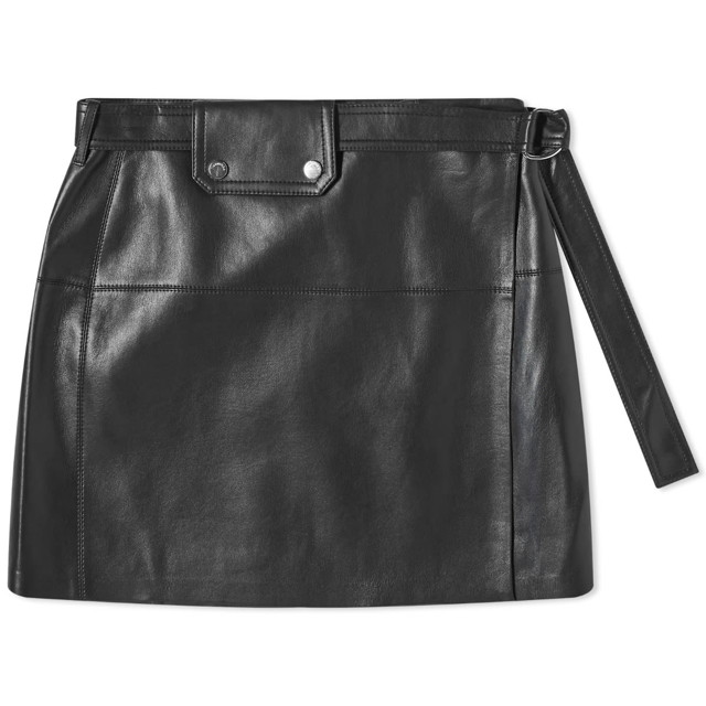 Szoknya Nanushka Susan Leather Look Mini Skirt Fekete | NW24RSSK01999