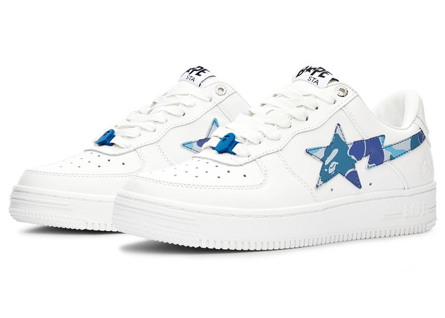 Sneakerek és cipők BAPE Bape Sta ABC Camo 2022 "White Blue" Fehér | 1I70191005/1I70291004