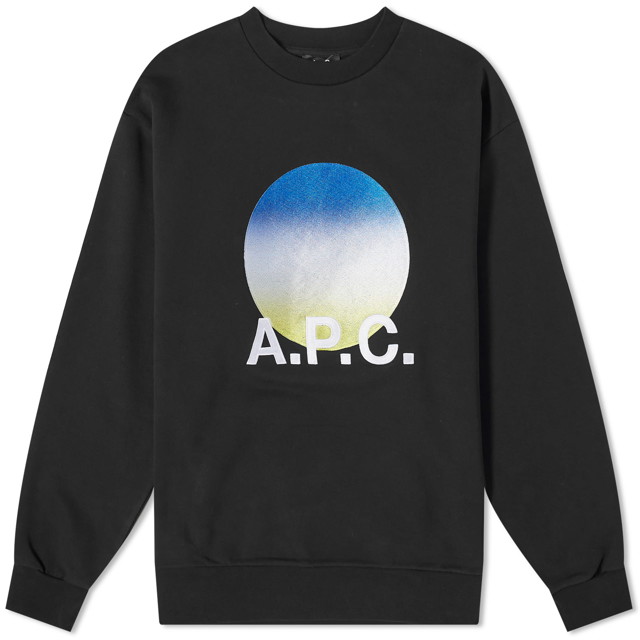 Pulóver A.P.C. Sunset Crewneck Fekete | COEIP-H27905-LZZ