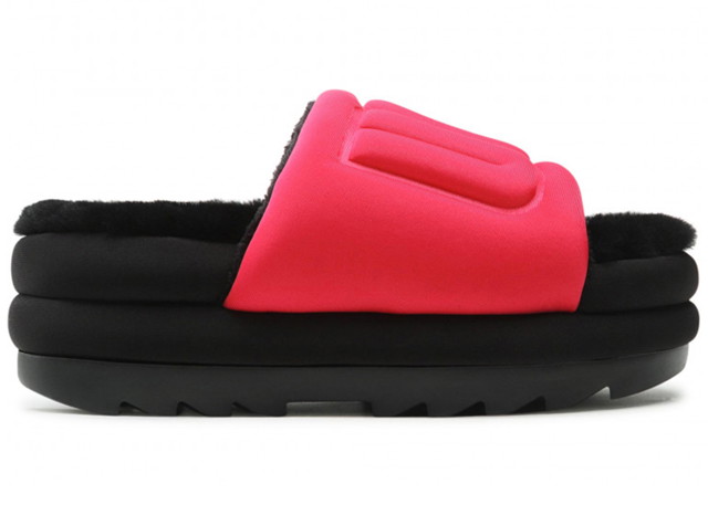 Ruházat UGG Maxi Graphic Slide Radish Fekete | 1131992-RHBL