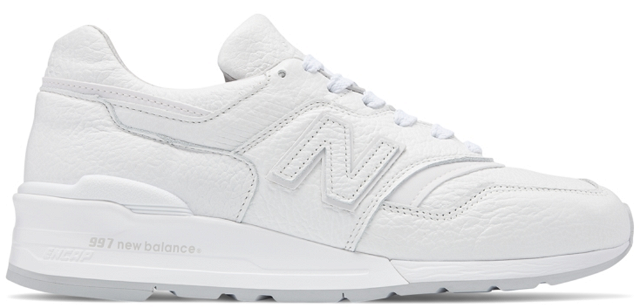 Sneakerek és cipők New Balance 997 Made in USA Bison Leather "White" Fehér | M997BSN