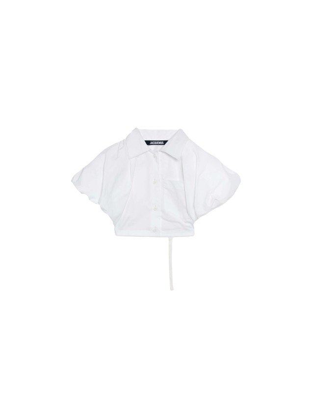 Ing Jacquemus La Chemise Pavane Shirt Fehér | 233SH041-1454-100