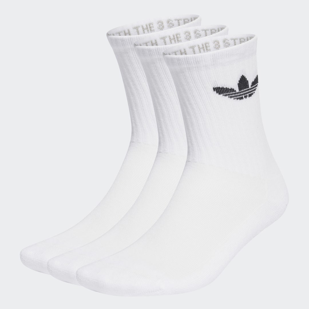 Zoknik és harisnyanadrágok adidas Originals Trefoil Cushion Crew Socks - 3 pack Fehér | IJ5616, 0