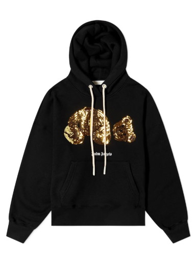 Sweatshirt Palm Angels Sequin Bear Hoody Fekete | PWBB023F22FLE0041076