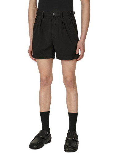 Rövidnadrág Dries Van Noten Pleated Cotton Shorts Fekete | 231-020913-6326 900