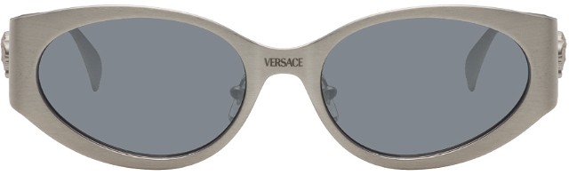 Silver 'La Medusa' Oval Sunglasses
