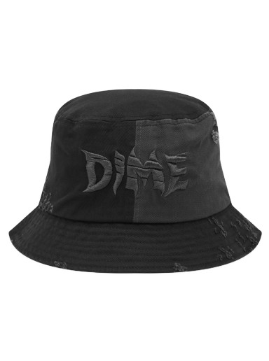 Kalapok Dime Split Distressed Bucket Hat Black Fekete | DIMESU2339BLK