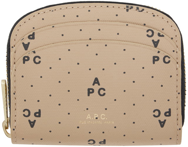 Parfümök és illatszerek A.P.C. Demi-Lune Compact Mini Coin Pouch Bézs | COGFB-F63437