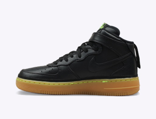 Sneakerek és cipők Nike Air Force 1 Mid LV8 ''Black Gum Volt'' GS Fekete | 820342-004