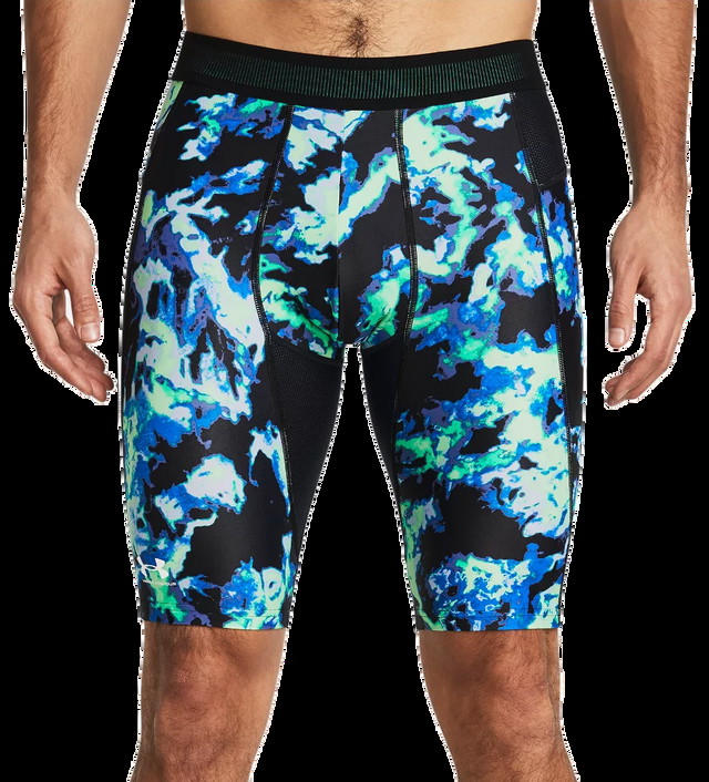 Rövidnadrág Under Armour HeatGear® Iso-Chill Printed Long Shorts Kék | 1383778-299