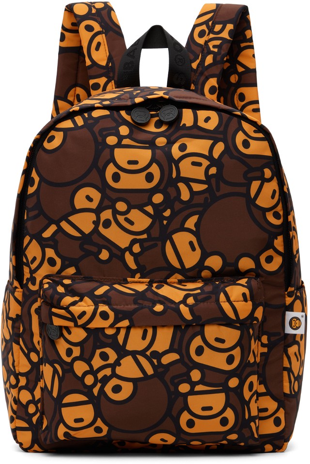 BAPE Orange & Brown Baby Milo Backpack