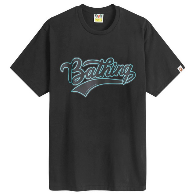 Póló BAPE A Bathing Ape Varsity Baseball Logo T-Shirt Fekete | 001TEK301046M-BLK