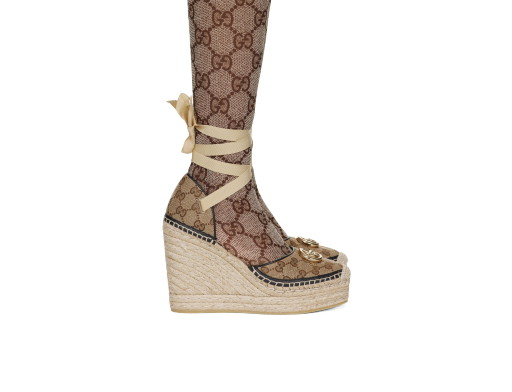 Sneakerek és cipők Gucci GG Espadrilles "Beige" Bézs | 621240 HVK60