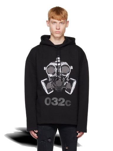 Sweatshirt 032C Mask Hoodie Fekete | FW22-C-2040