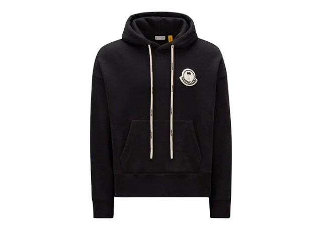 Sweatshirt Moncler x Palm Angels Logo Hoodie Fekete | H209L8G00007M2513999