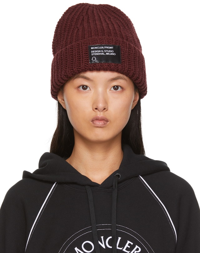 Beanie sapkák Moncler Genius Fragment Hiroshi Fujiwara Beanie Burgundia | G209U3B00005M1282