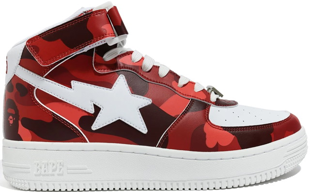 Sneakerek és cipők BAPE Bape Sta Mid "Camo Red" 
Piros | 1G80191008-RED