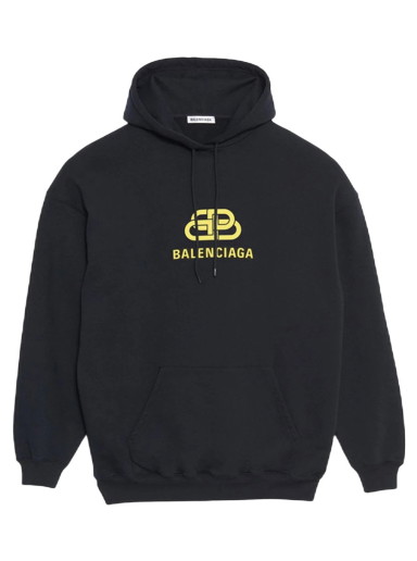 Sweatshirt Balenciaga Oversized Interlocked BB Hoodie Fekete | 578138TEV191361