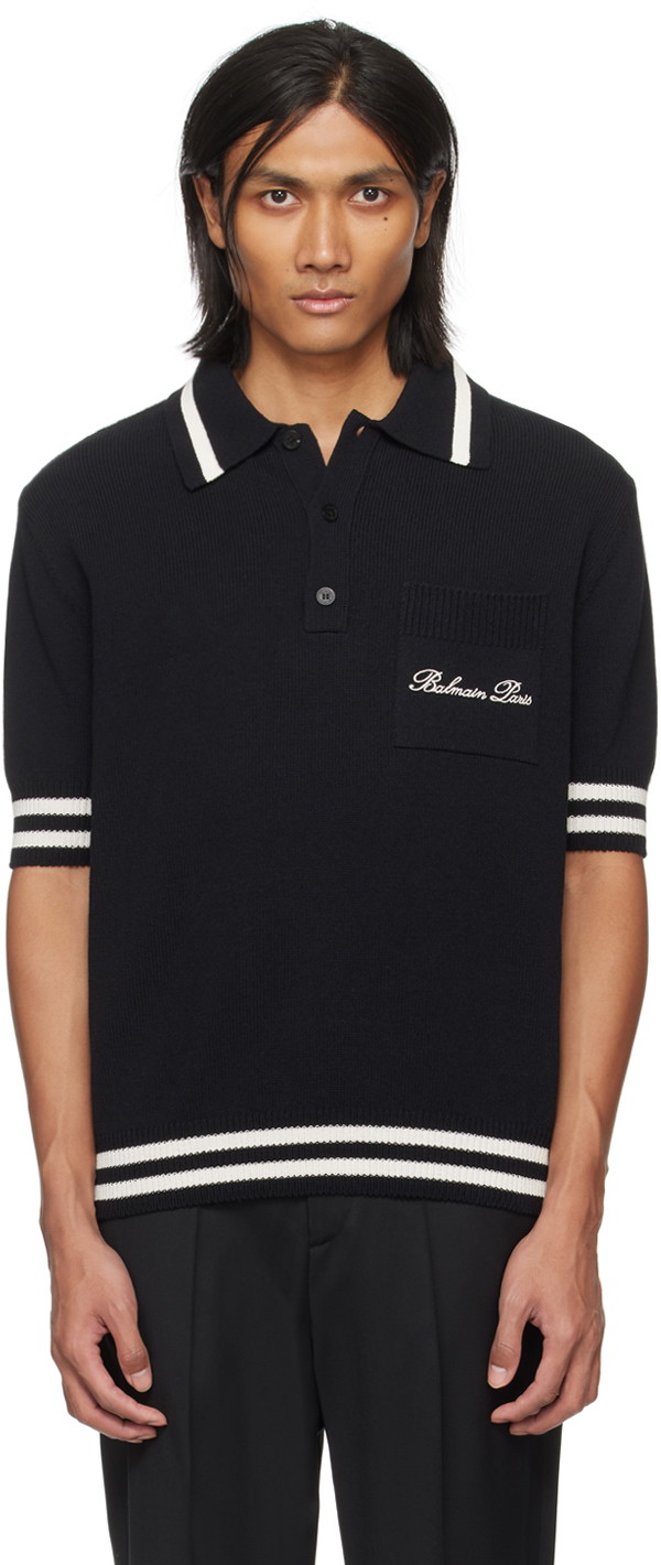 Pólóingek Balmain Signature Polo Fekete | CH1GB045KF96