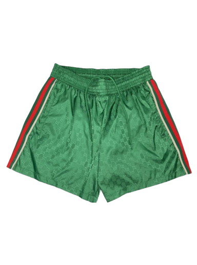 Fürdőruha Gucci GG Jacquard Nylon (Euro Exclusive) Swim Shorts Zöld | 699084