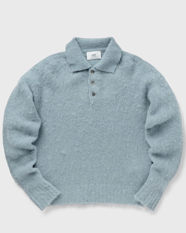 Pulóver AMI Paris Polo Sweater Kék | HPL326.KN0021-468