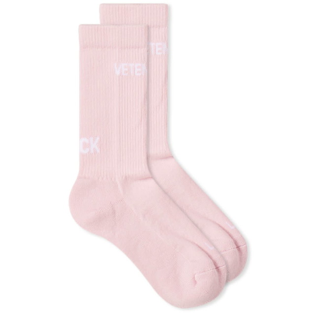 Zoknik és harisnyanadrágok VETEMENTS Logo Sports Socks Rózsaszín | UE64SO141P