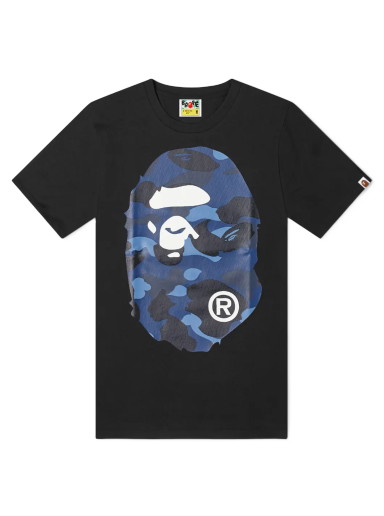 Colour Camo Big Ape Head T-Shirt Black/Navy