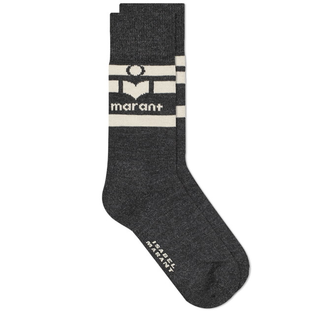 Zoknik és harisnyanadrágok ISABEL MARANT Viby Wooly Socks Fekete | CT034JFA-A4C06A-02AN