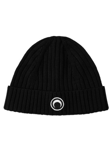 Beanie sapkák Marine Serre Mulesing Free Wool Rib Beanie Fekete | UHG012-BK99