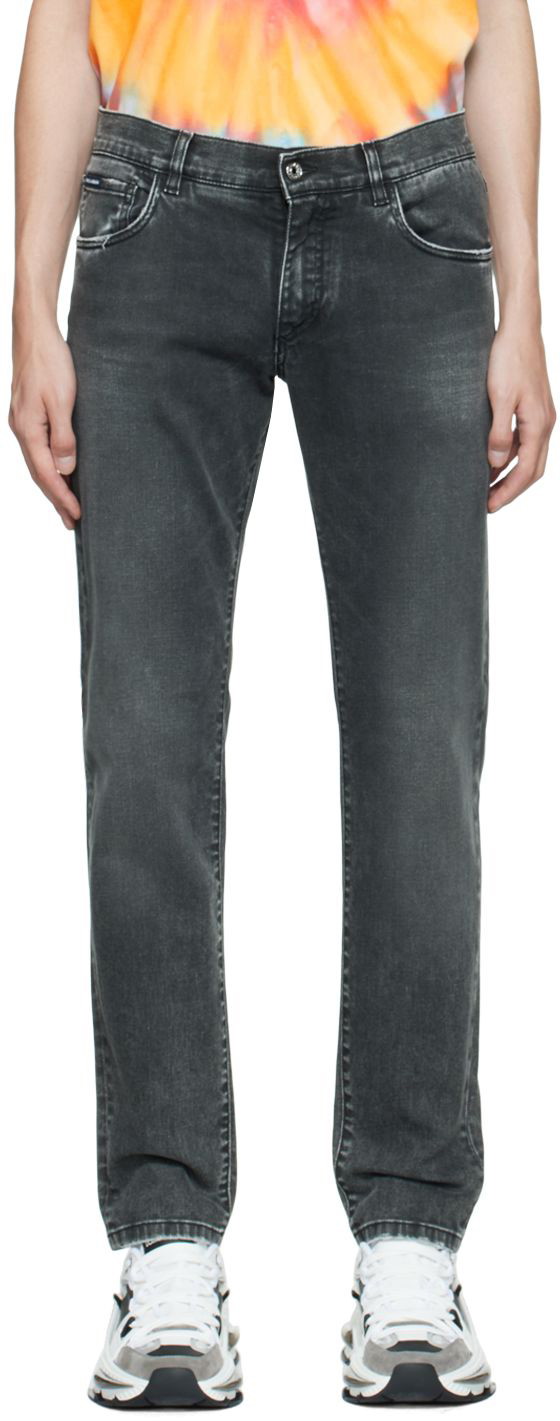 Farmer Dolce & Gabbana Gray Slim Fit Jeans Szürke | GY07CDG8CO7