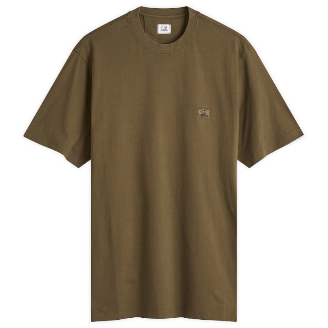 Póló C.P. Company Logo Patch T-Shirt Zöld | 17CMTS031A-005100W-683