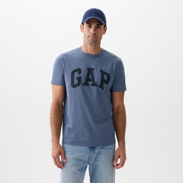 Póló GAP Basic Logo Tee Bainbridge Blue Kék | 856659-02