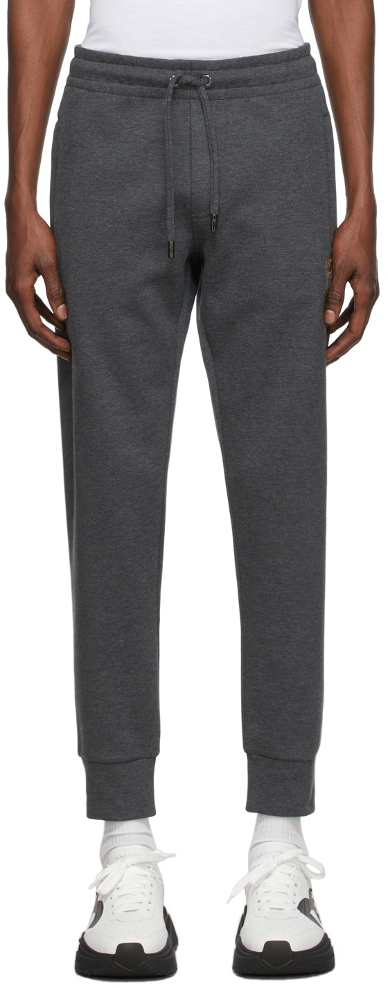 Sweatpants Dolce & Gabbana Grey Embroidered Jogging Lounge Pants Szürke | GWJVAZ HU7IE