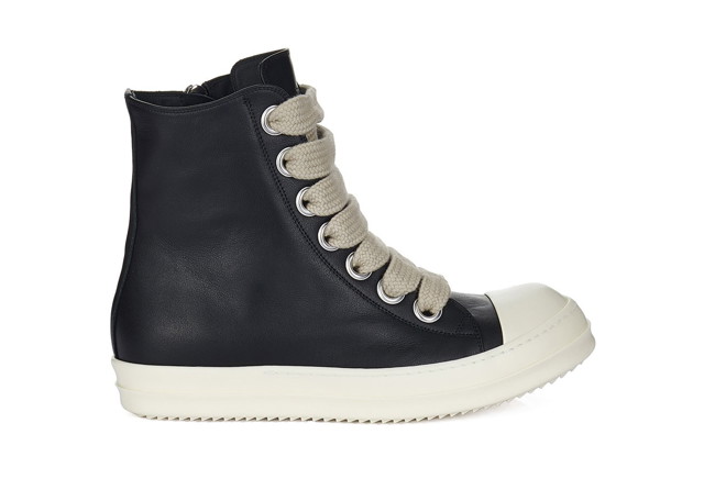 Sneakerek és cipők Rick Owens Porterville Jumbolaced High Black Fekete | RU02D6892LCOW2-9811