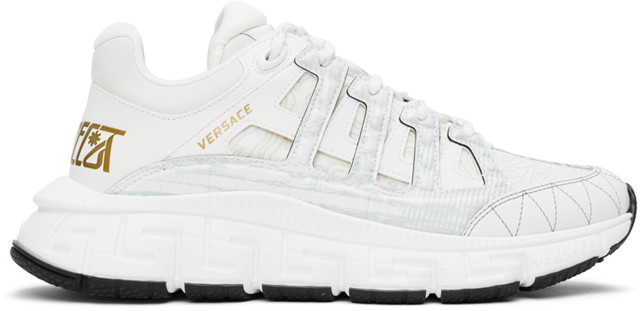 Sneakerek és cipők Versace Trigreca Sneakers "White & Gold" Fehér | DSU8094 D18TCG